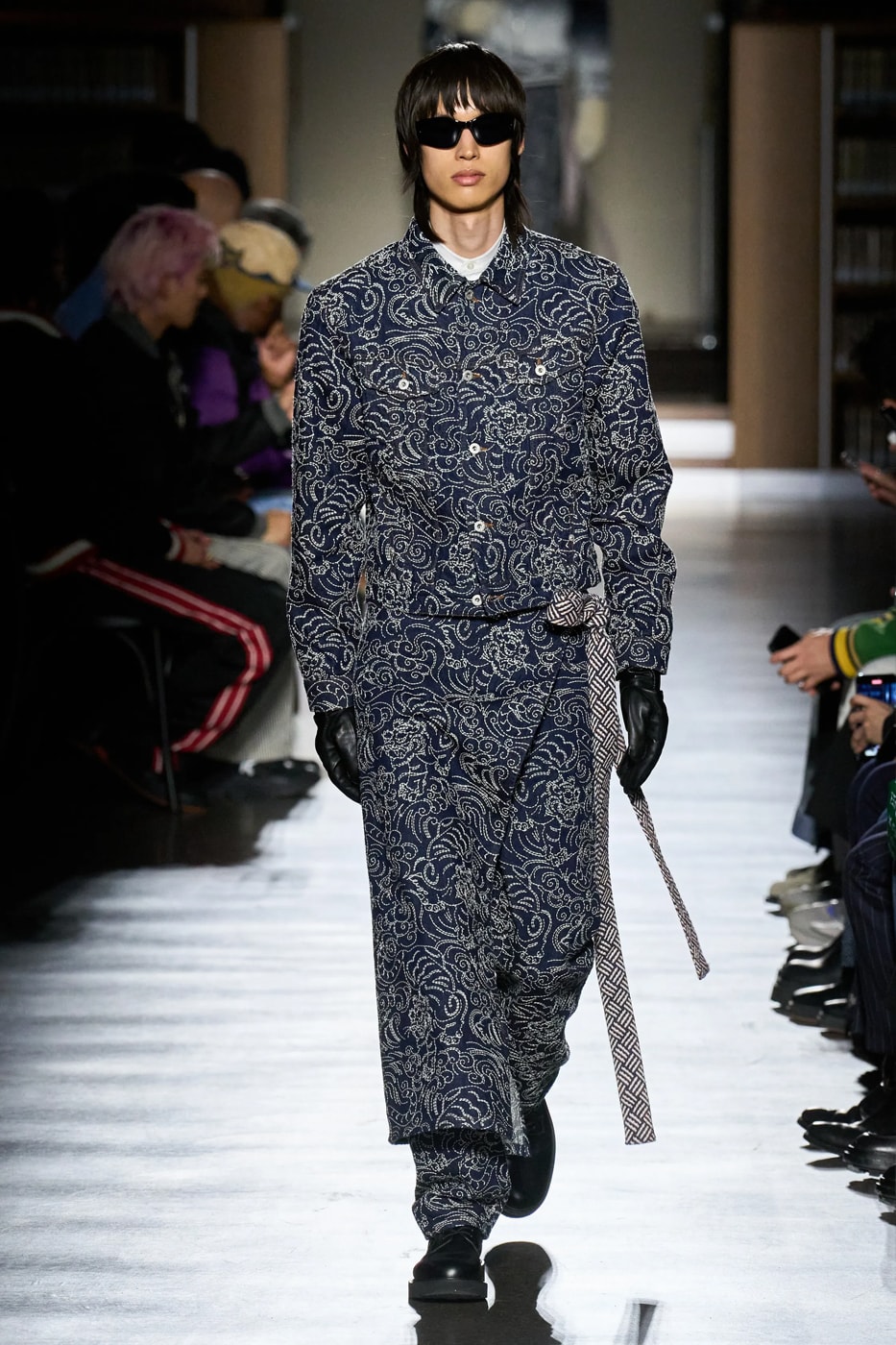 Kenzo Fall Winter 2024 Paris Fashion Week menswear Nigo runway show bibliotheque national library japanese designer adaptation tatatmi mat print 