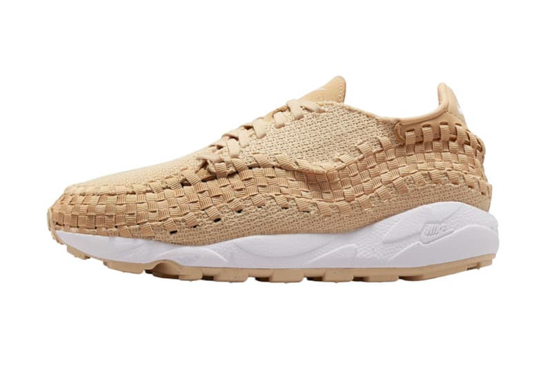 nike air footscape woven hemp material spring 2024 release date phantom white sesame monochromatic colorway details specs price