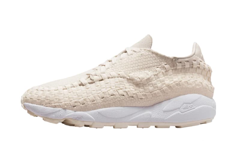 nike air footscape woven hemp material spring 2024 release date phantom white sesame monochromatic colorway details specs price