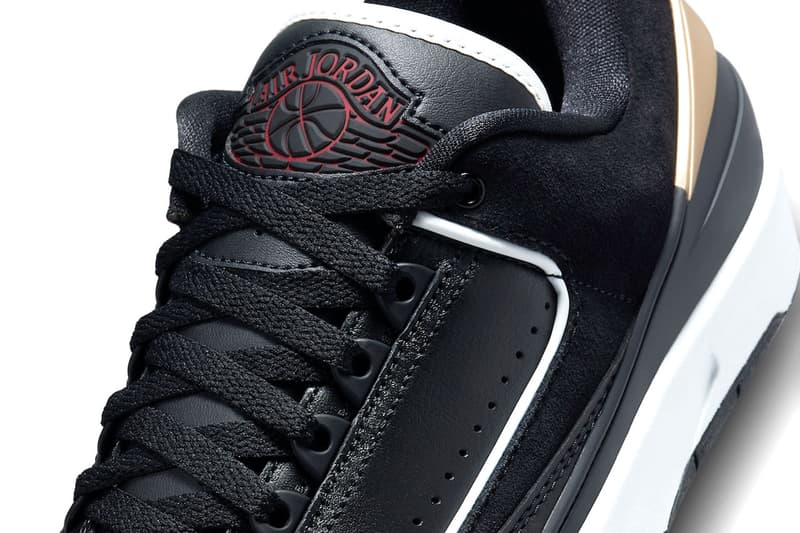 Official Images of the Air Jordan 2 Low "Black/Varsity Red" drop release womens men size price spring 2024 gold off white 