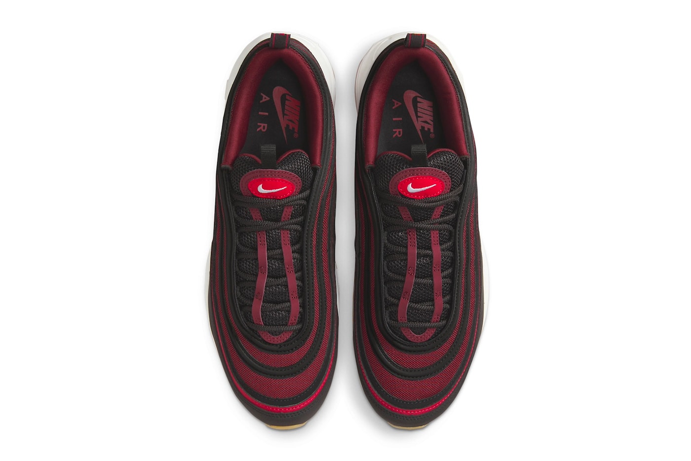 Nike Air Max 96 Gets Hit With the Classic "Black/Team Scarlet" Colorway 921826-022 Black/Team Scarlet-Gum Medium Brown release info red black
