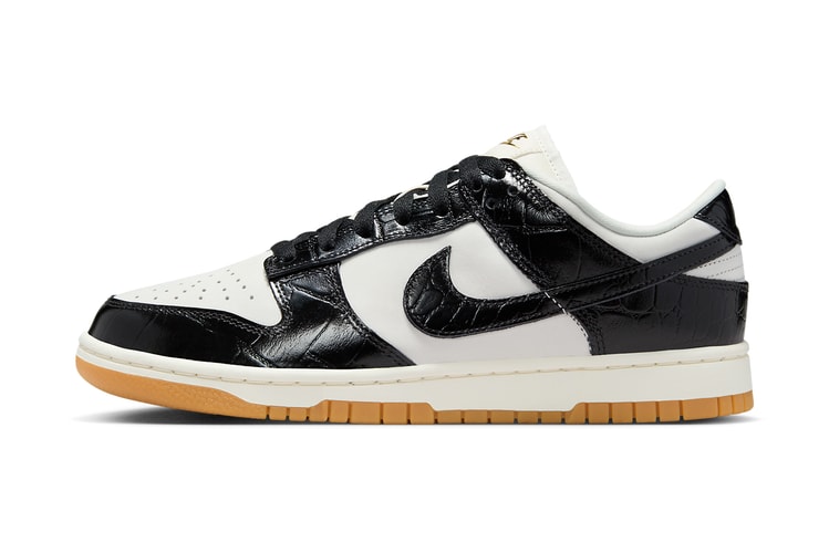 Croc Leather Overlays Hit the Nike Dunk Low