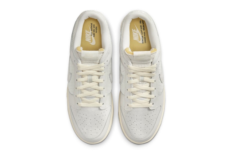 Official Look at the Nike Dunk Low "Phantom" HF4297-001 Phantom/Light Bone-Sail-Coconut Milk-Saturn Gold release info summer 2024