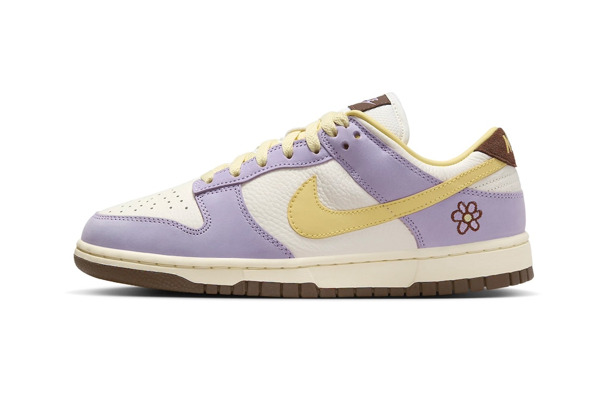 Official Look at the Nike Dunk Low Premium "Lilac Bloom" FB7910-500 Lilac Bloom/Soft Yellow-Sail-Coconut Milk-Baroque Brown release info spring 2024