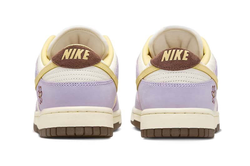 Official Look at the Nike Dunk Low Premium "Lilac Bloom" FB7910-500 Lilac Bloom/Soft Yellow-Sail-Coconut Milk-Baroque Brown release info spring 2024