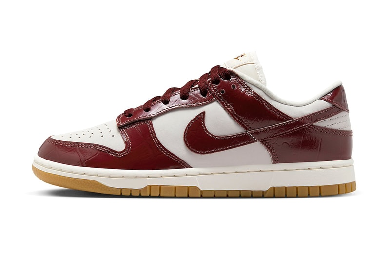 Nike Adds Maroon Croc Leather Overlays to the Dunk Low