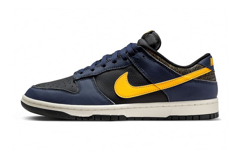 The Nike Dunk Low Vintage "Michigan" Offers an Aged look