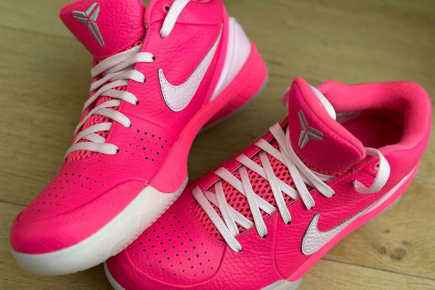 Vanessa Bryant Reveals Hot Pink PE Edition of the Nike Kobe 4 Protro mamba mentality basketball shoe swoosh kobe