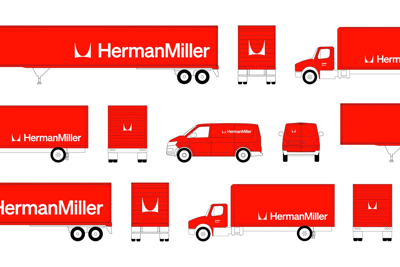 Order Design Herman Miller Logo Rebrand News Info helvetica wordmark typography logo m design 