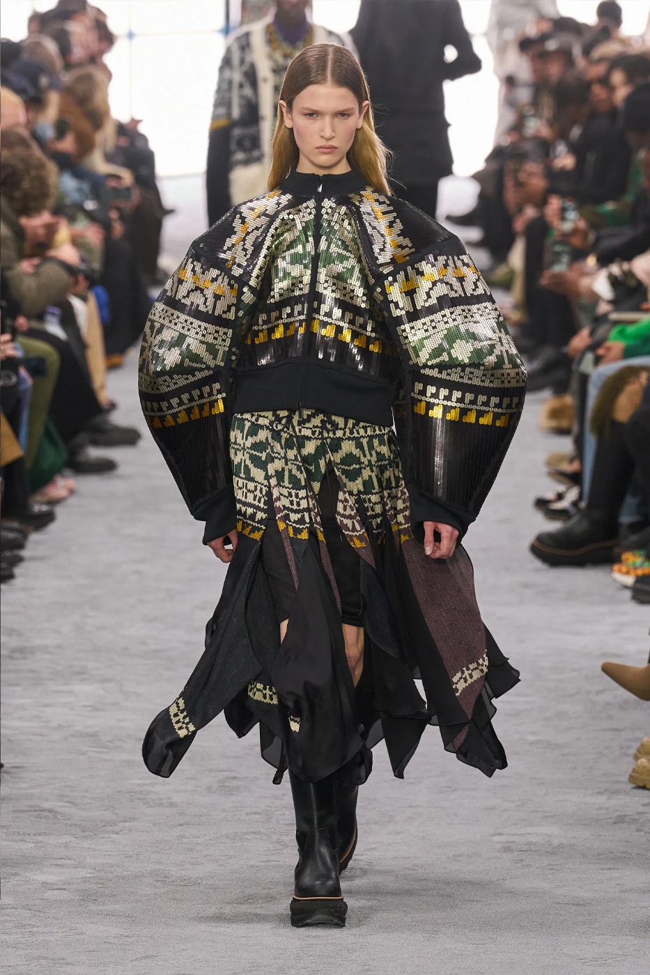 sacai Fall Winter 2024 Paris Fashion Week menswear Chitose Abe runway show sacai FW24 Explores Chitose Abe's Love of Uniform gonzales