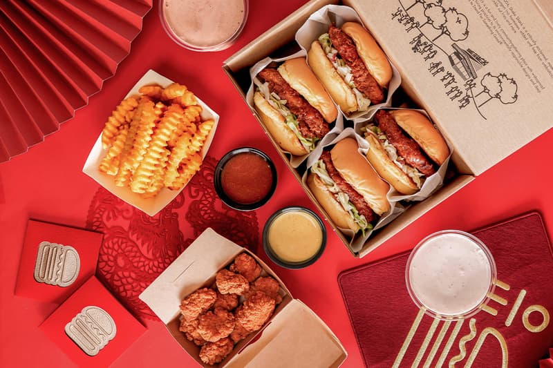 Shake Shack Hong Kong Hot Honey Menu Year of the Dragon Lunar New Year Hot Honey Chicken Burger Hot Honey Chicken Bites Mini Shake