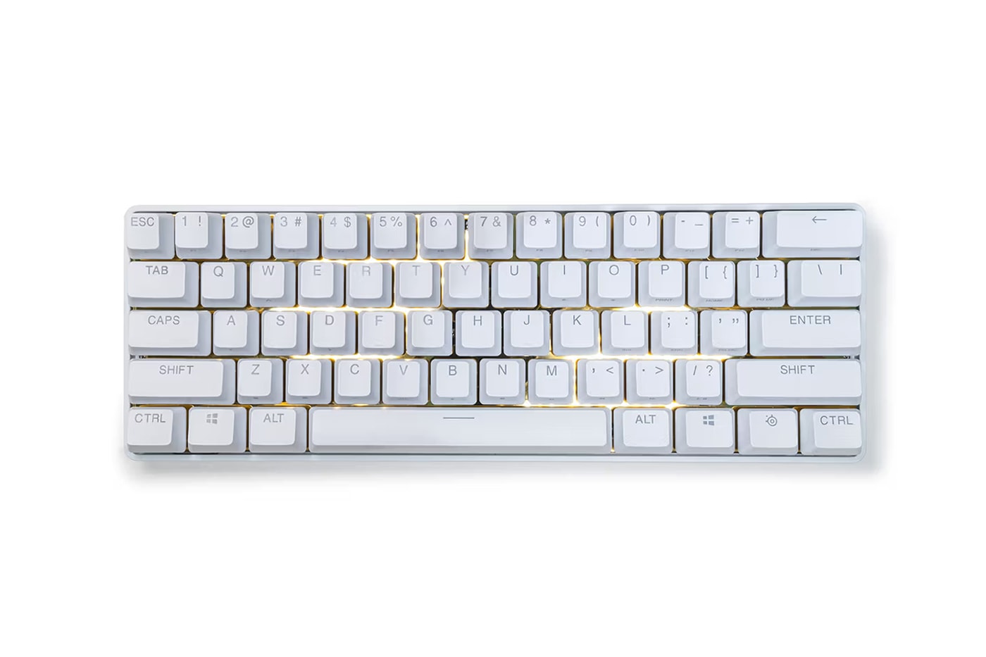 SteelSeries Drops Super Limited White and Gold Apex Pro Mini Keyboard 250 Limited Edition Alienware