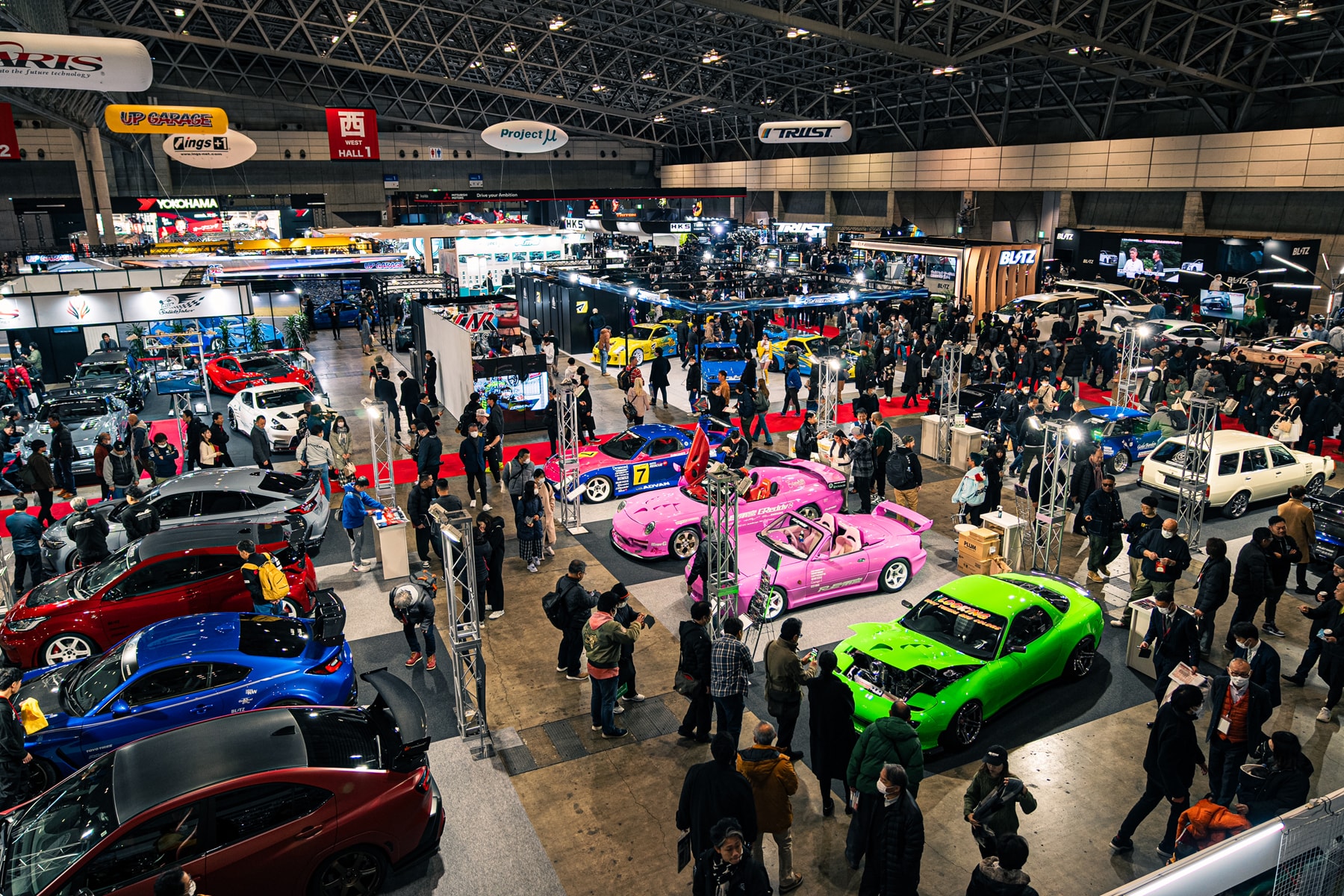 Tokyo Auto Salon Was Heaven for JDM Cars and Parts Makuhari Messe Nissan Toyota BBS Rays Booth Babes GR Century Yaris Porsche BMW