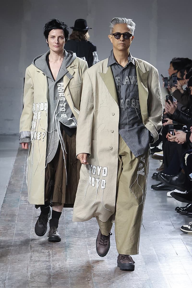 Yohji Yamamoto FW24 fall winter 2024 paris fashion week runway show collection menswear