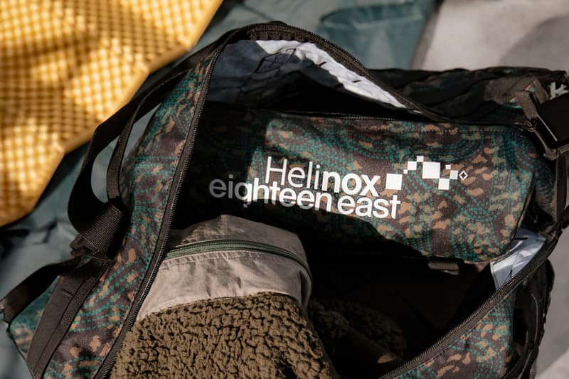 18 east helinox collaboration tracks camo print tactical chair one field duffle bag official release date info photos price store list buying guide