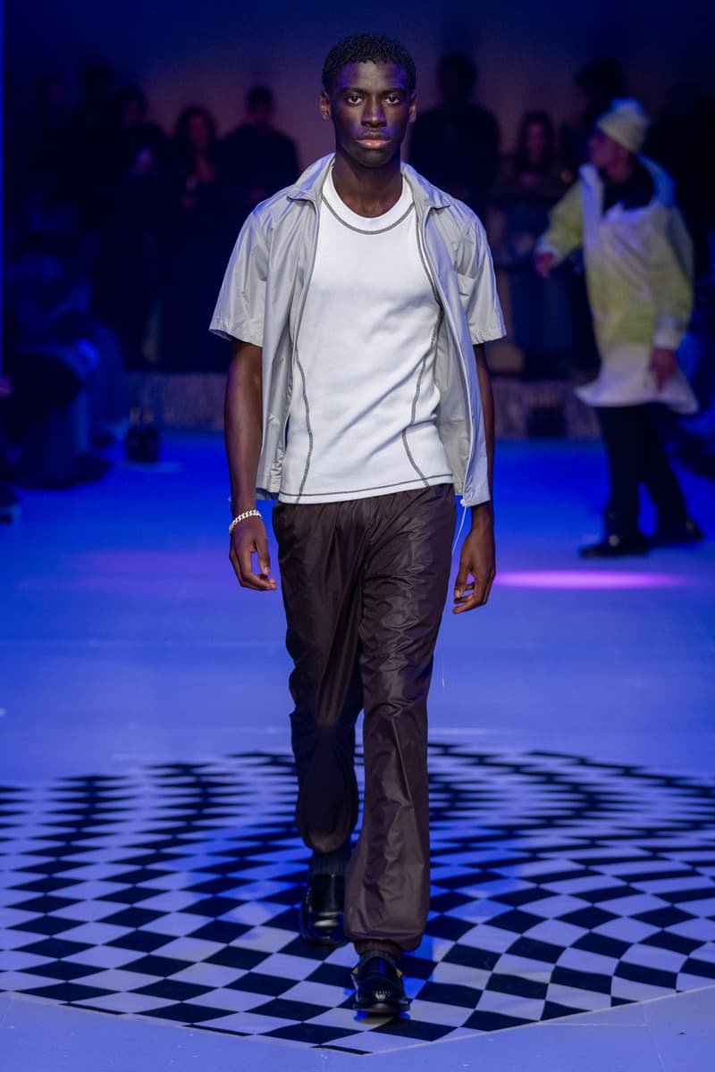 Saul Nash Fall Winter 2024 London Fashion Week menswear womenswear jourdan dunn runway show mc rave hip hop dance