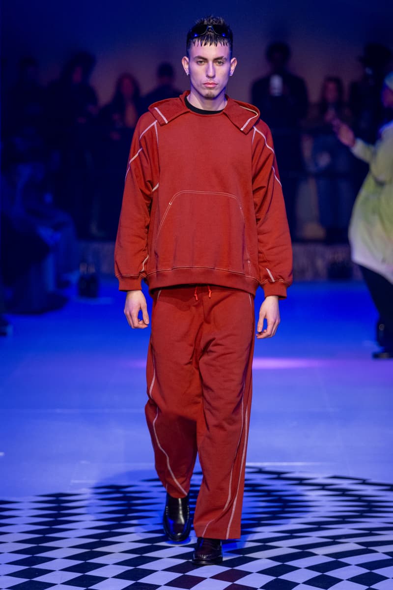 Saul Nash Fall Winter 2024 London Fashion Week menswear womenswear jourdan dunn runway show mc rave hip hop dance