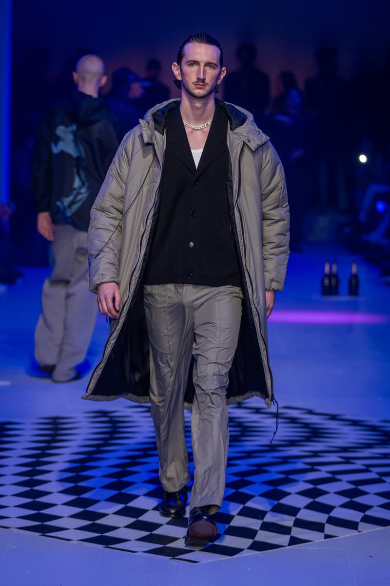 Saul Nash Fall Winter 2024 London Fashion Week menswear womenswear jourdan dunn runway show mc rave hip hop dance