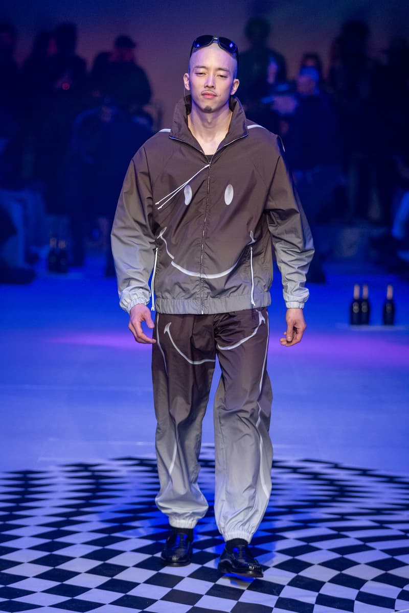 Saul Nash Fall Winter 2024 London Fashion Week menswear womenswear jourdan dunn runway show mc rave hip hop dance