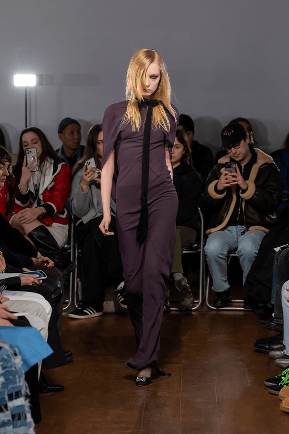 Aaron Esh Fall Winter 2024 London Fashion Week menswear womenswear lvmh prize British fashion council newgen runway show