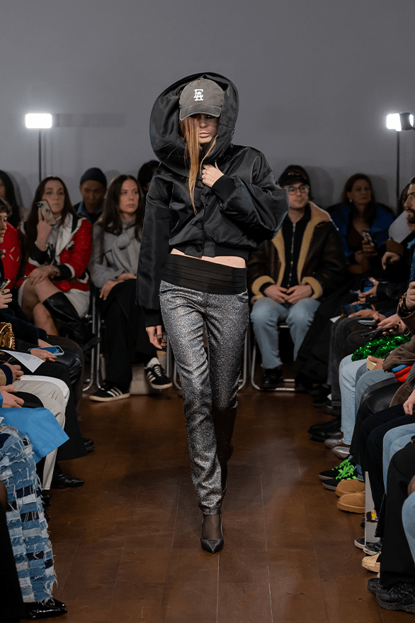 Aaron Esh Fall Winter 2024 London Fashion Week menswear womenswear lvmh prize British fashion council newgen runway show