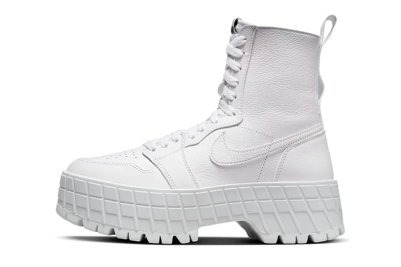 Official Look at the Air Jordan 1 Brooklyn "Triple White" FJ5737-111 crisp white jordan brand high tops jumpman nike swoosh