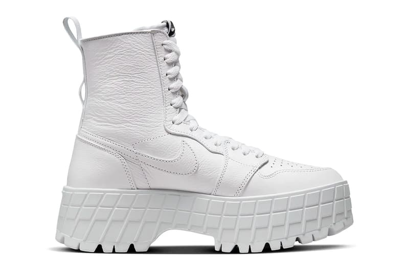 Official Look at the Air Jordan 1 Brooklyn "Triple White" FJ5737-111 crisp white jordan brand high tops jumpman nike swoosh