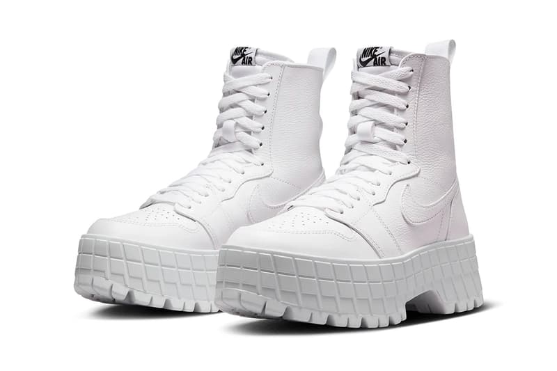 Official Look at the Air Jordan 1 Brooklyn "Triple White" FJ5737-111 crisp white jordan brand high tops jumpman nike swoosh