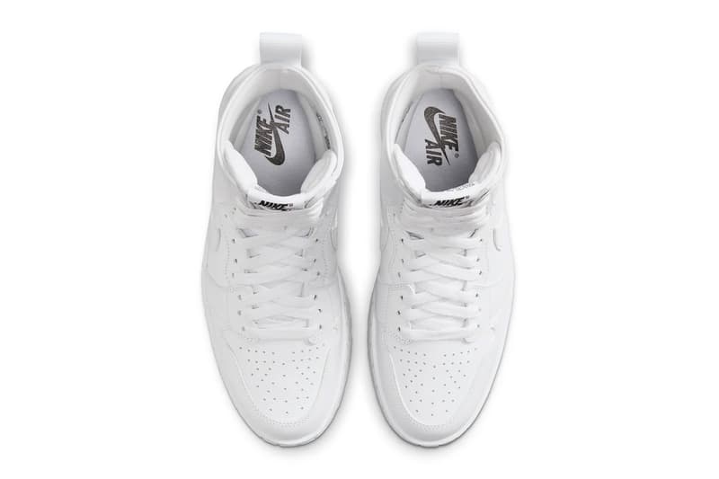 Official Look at the Air Jordan 1 Brooklyn "Triple White" FJ5737-111 crisp white jordan brand high tops jumpman nike swoosh