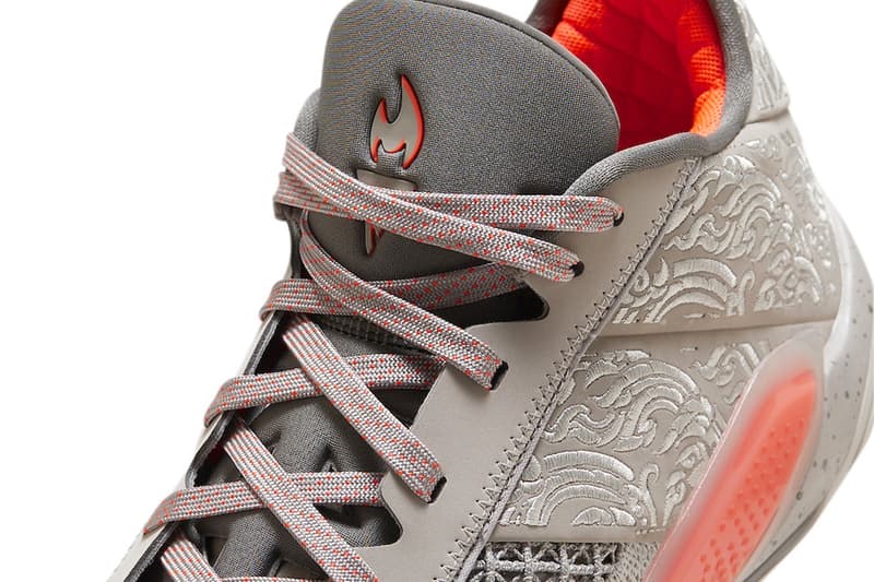 Air Jordan 38 Low Gears up for the Olympics With New "Torch" Colorway Cement Grey/Hyper Crimson-Particle Beige-Cool Grey paris jordan brand michael jordan jumpman nike swoosh