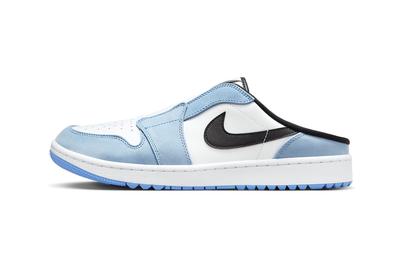 Official Look at the Air Jordan Mule Golf "University Blue" FJ1214-400 University Blue/White-Black hypegolf golf shoes alternatives slip ons jordan brand swoosh jumpman michael jordan