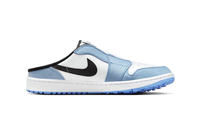 Official Look at the Air Jordan Mule Golf "University Blue" FJ1214-400 University Blue/White-Black hypegolf golf shoes alternatives slip ons jordan brand swoosh jumpman michael jordan