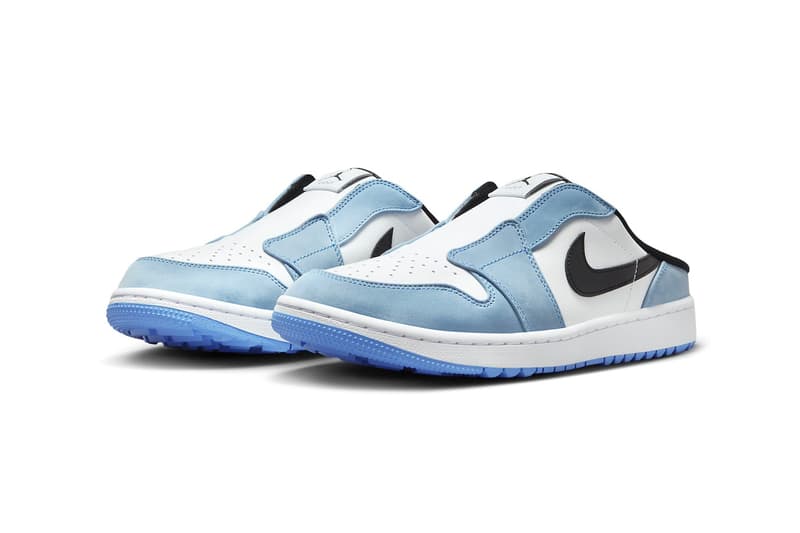 Official Look at the Air Jordan Mule Golf "University Blue" FJ1214-400 University Blue/White-Black hypegolf golf shoes alternatives slip ons jordan brand swoosh jumpman michael jordan