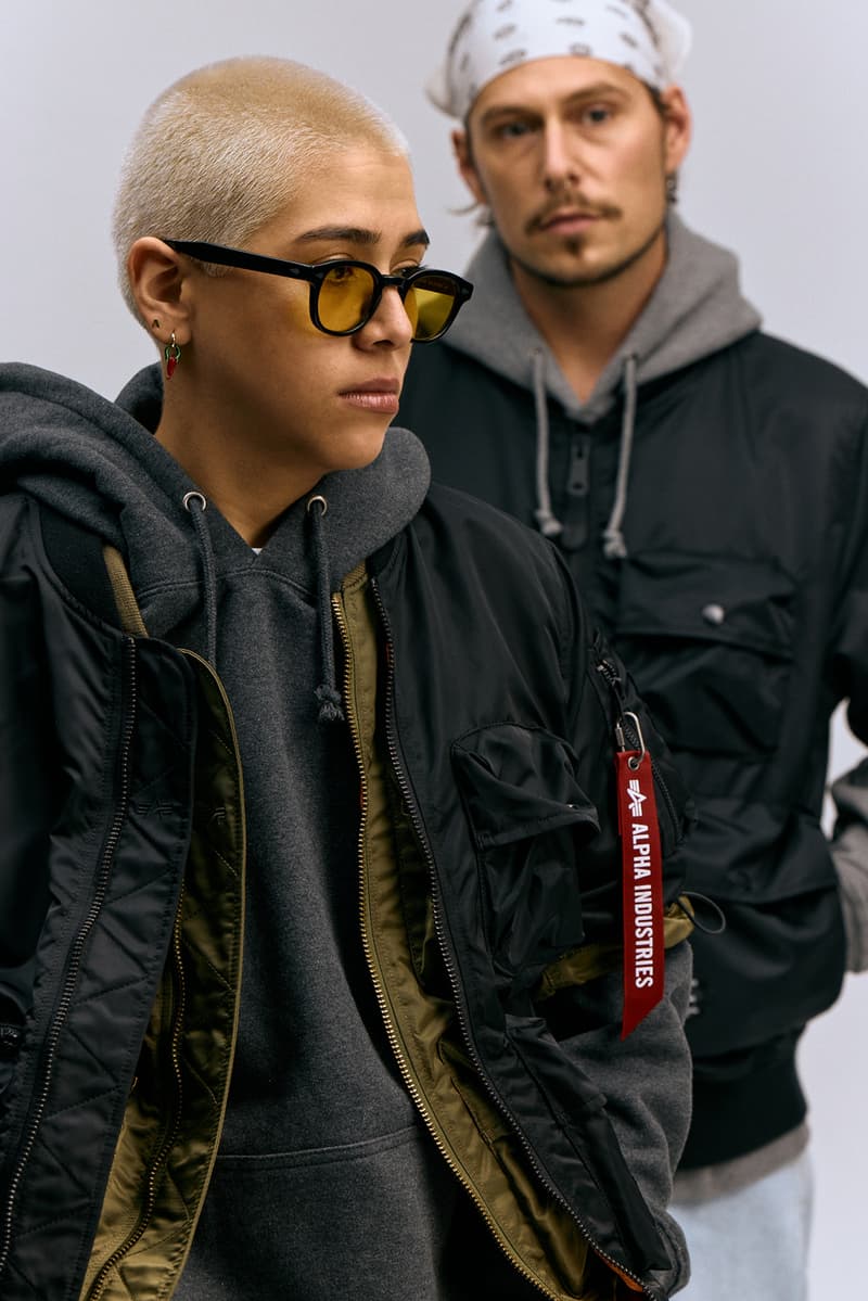 Alpha Industries Spring/Summer 2024 lookbook collection camo military bomber jackets tops pants trousers army campaign