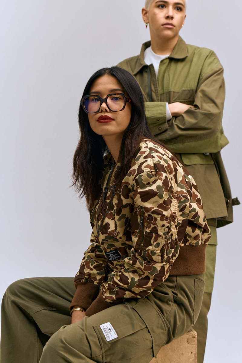 Alpha Industries Spring/Summer 2024 lookbook collection camo military bomber jackets tops pants trousers army campaign