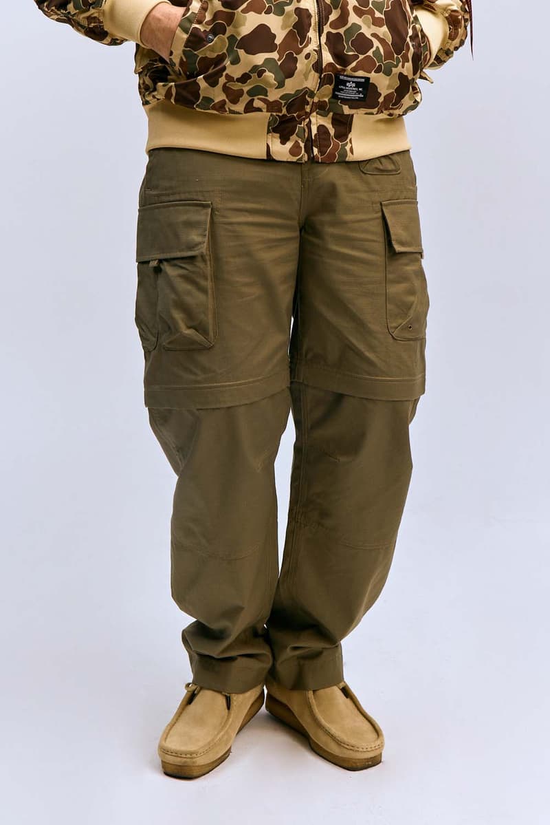 Alpha Industries Spring/Summer 2024 lookbook collection camo military bomber jackets tops pants trousers army campaign