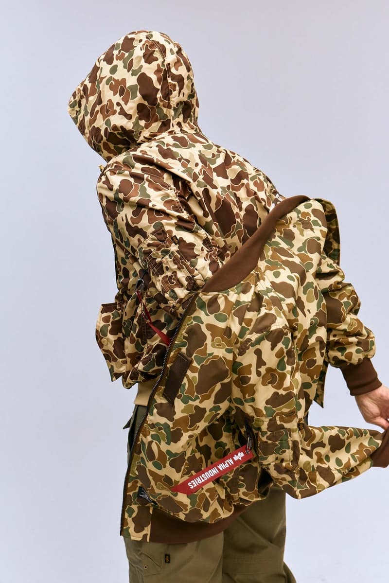 Alpha Industries Spring/Summer 2024 lookbook collection camo military bomber jackets tops pants trousers army campaign