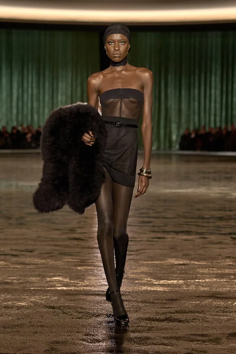 Anthony Vaccarello Is Transparent With Fragility for Saint Laurent FW24 Paris Fashion Week pfw fall winter 2024 sheer transparencies exhibit