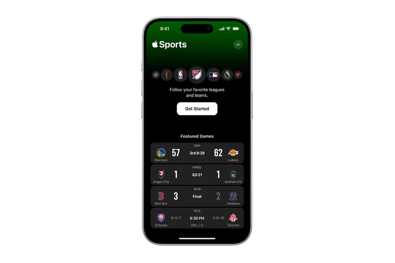 Apple Sports New App Real-Time Stats Lock Screen launch download mlb nhl stats game match premier league seria a updates