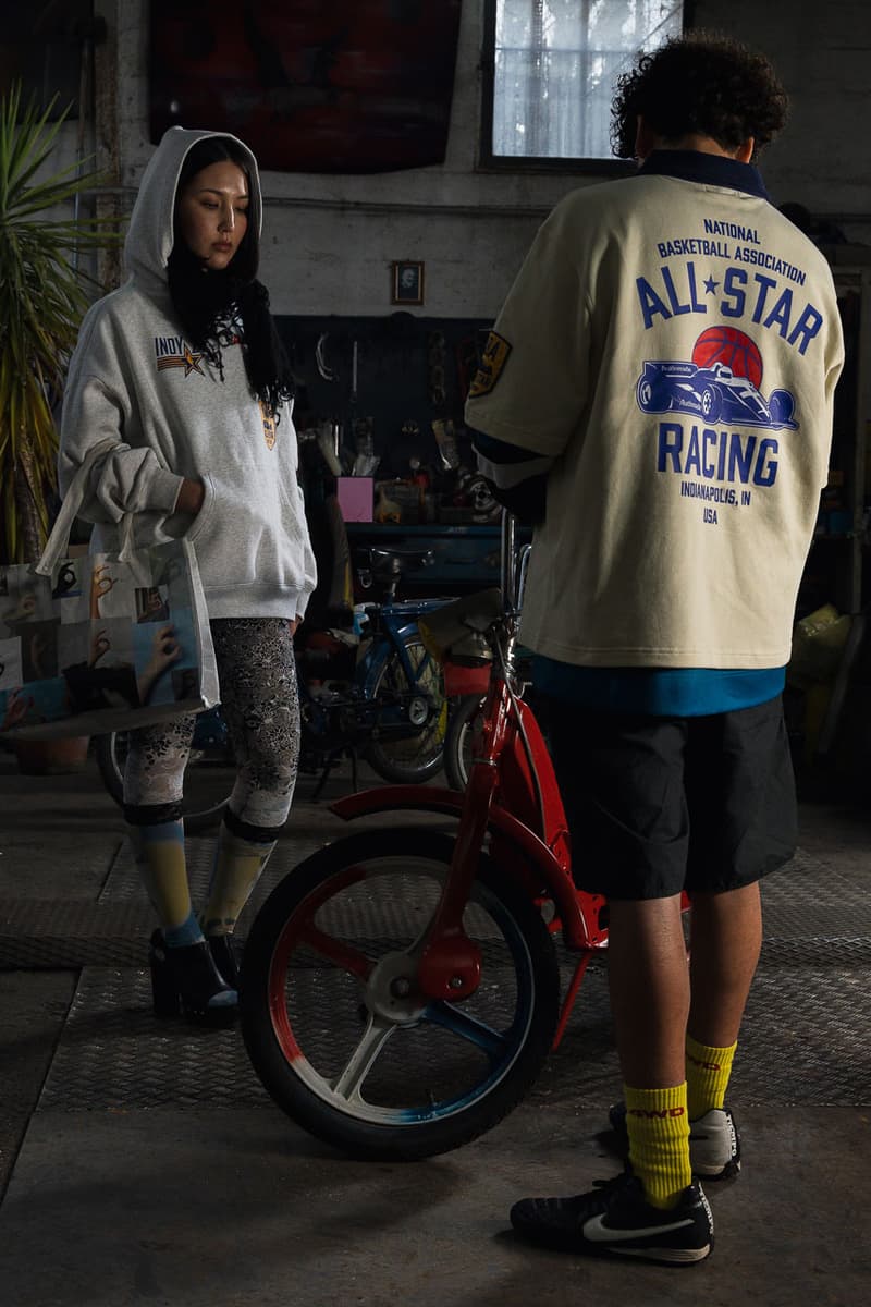 Authmade Merges Motorspot and Basketball in NBA All-Star 2024 Capsule indiana racing nascar link drop release weekend game indianapolis link drop game hoodie jacket lookbook 