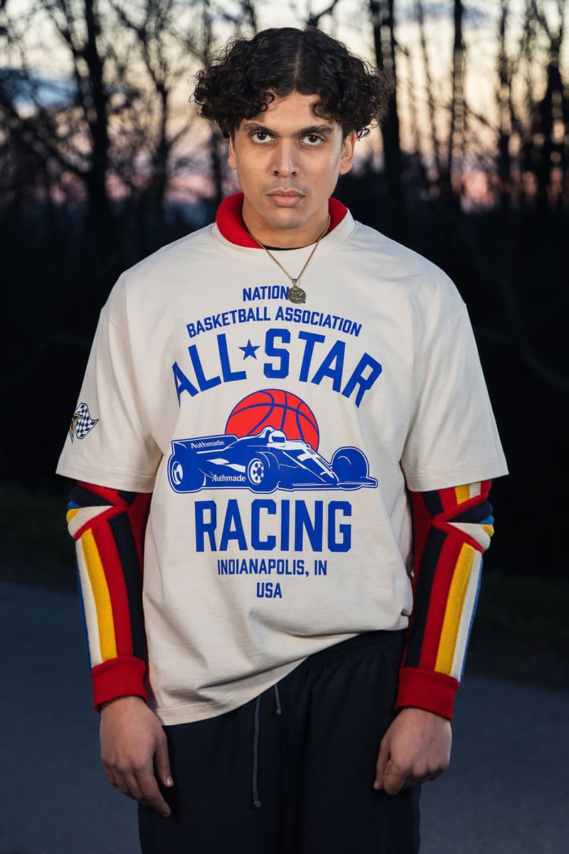 Authmade Merges Motorspot and Basketball in NBA All-Star 2024 Capsule indiana racing nascar link drop release weekend game indianapolis link drop game hoodie jacket lookbook 