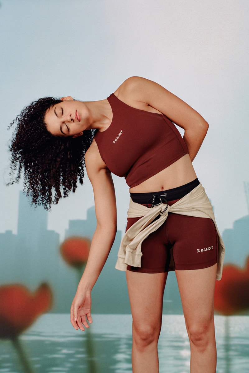 bandit running apparel sports brand spring 2024 collection launch details lookbook view shorts windbreaker rain jacket womens crop performance