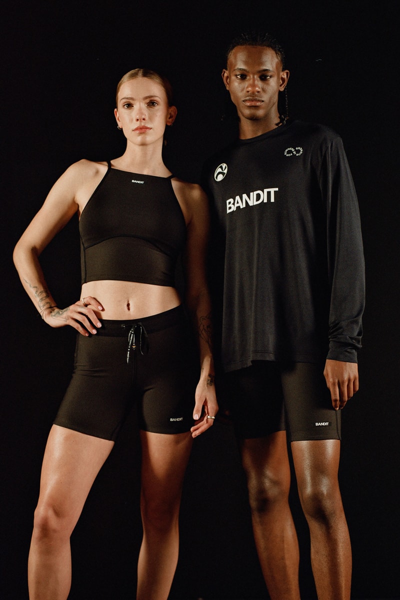bandit running apparel sports brand spring 2024 collection launch details lookbook view shorts windbreaker rain jacket womens crop performance