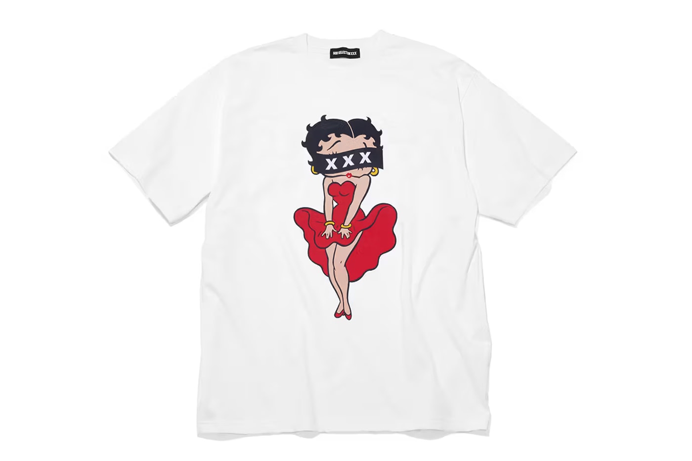 god selection xxx betty boop collaboration crewneck sweatshirt hoodie t shirt sex official release date info phots price store list buying guide 