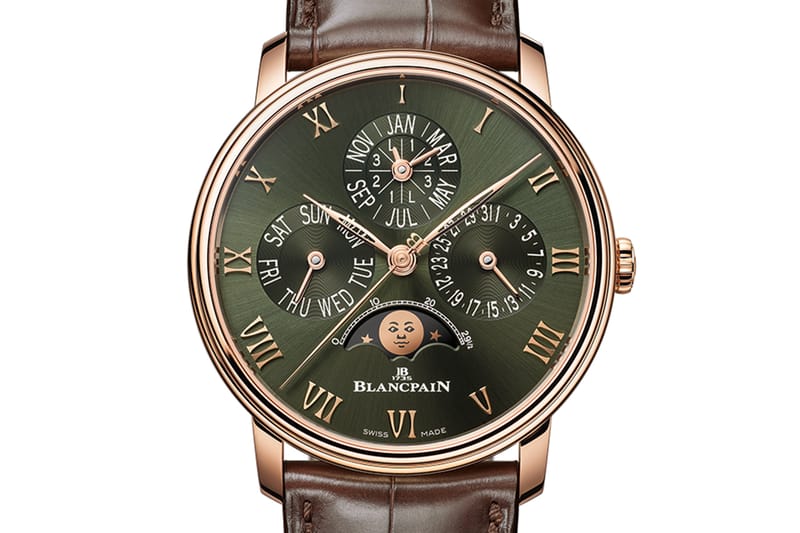 Blancpain Delivers a Villeret Quantième Perpétuel Timpiece With a Calming Green Dial