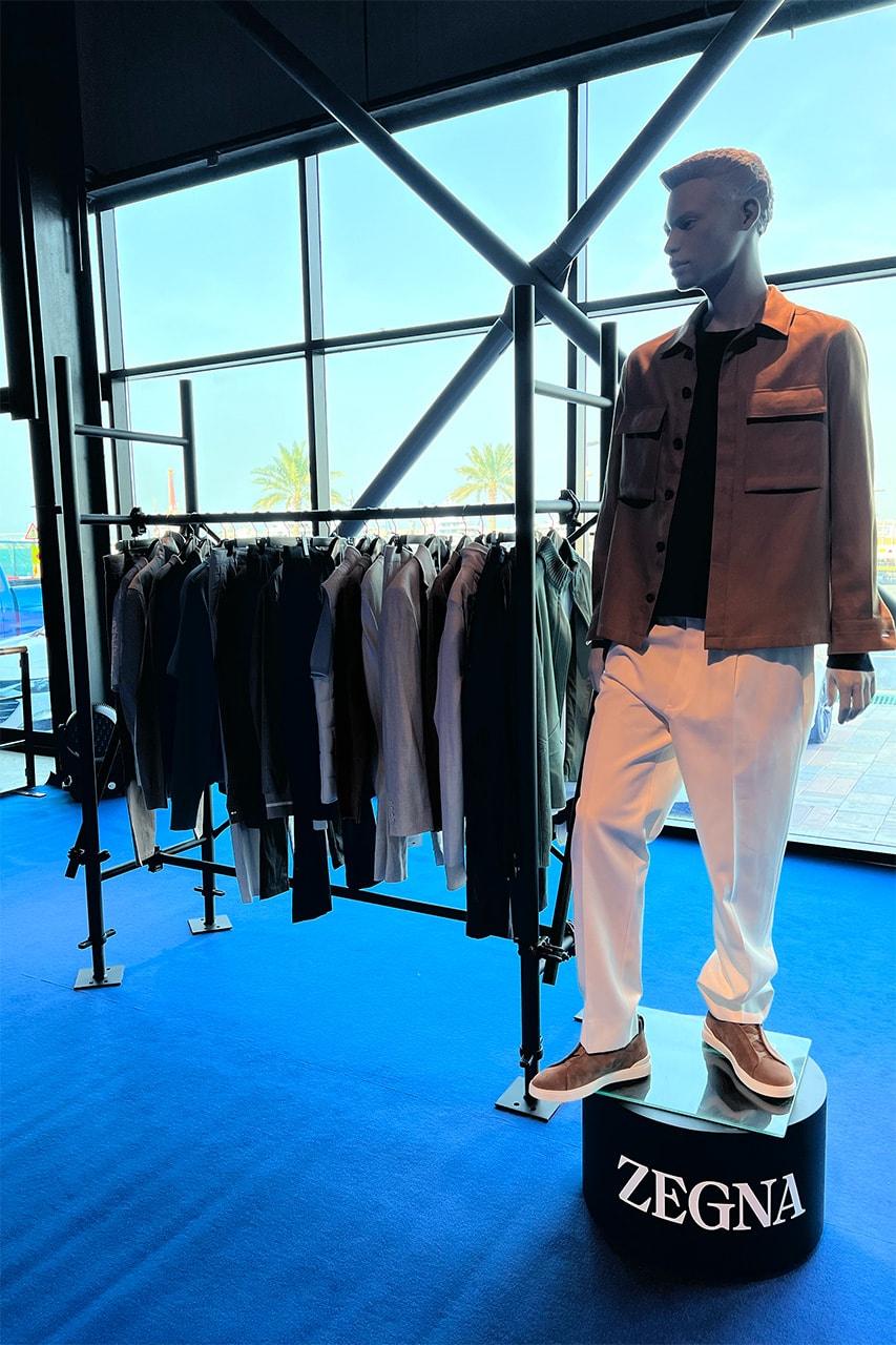 bloomingdales dubai mall relaunch menswear party zegna casablanca fashion sneakers streetwear luxury freek music performance 