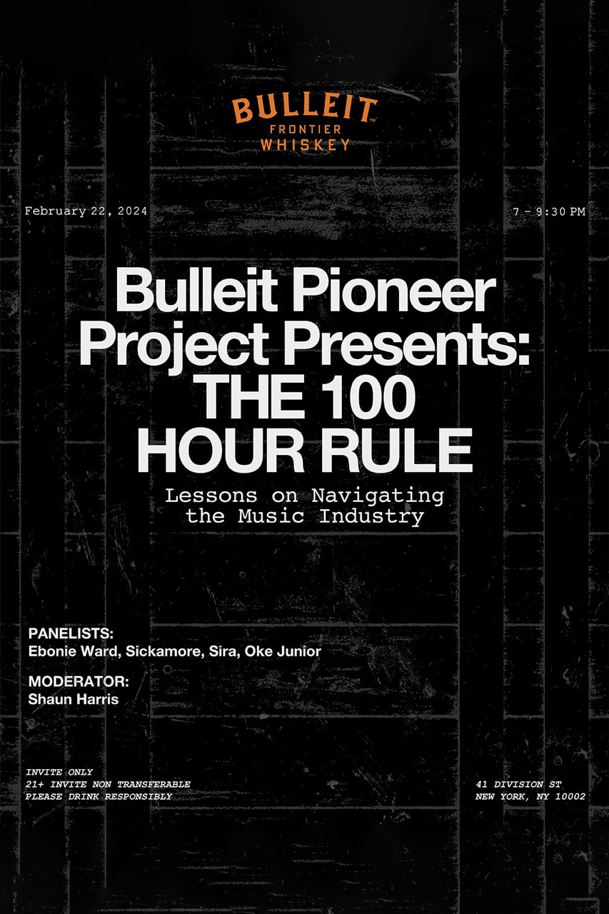 Bulleit Frontier Whiskey Pioneer Project Campaign Ebonie Ward Sickamore SIRA Oke Junior Hypebeast New York Panel Discussion Business of HYPE