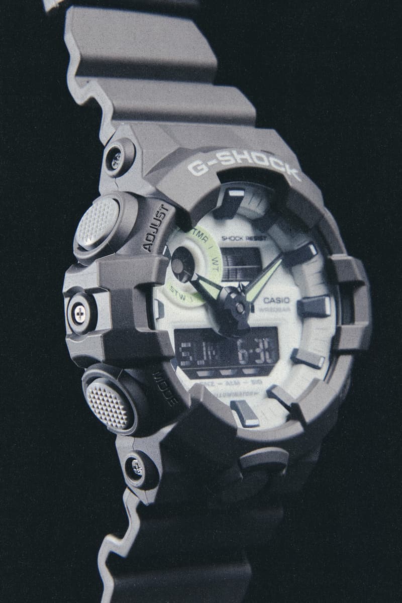 G-SHOCK Hidden Glow Watch Collection DW-6900HD-8 GA-700HD-8A GA-2100HD-8A Glow-in-the-Dark Accent Green Neon 