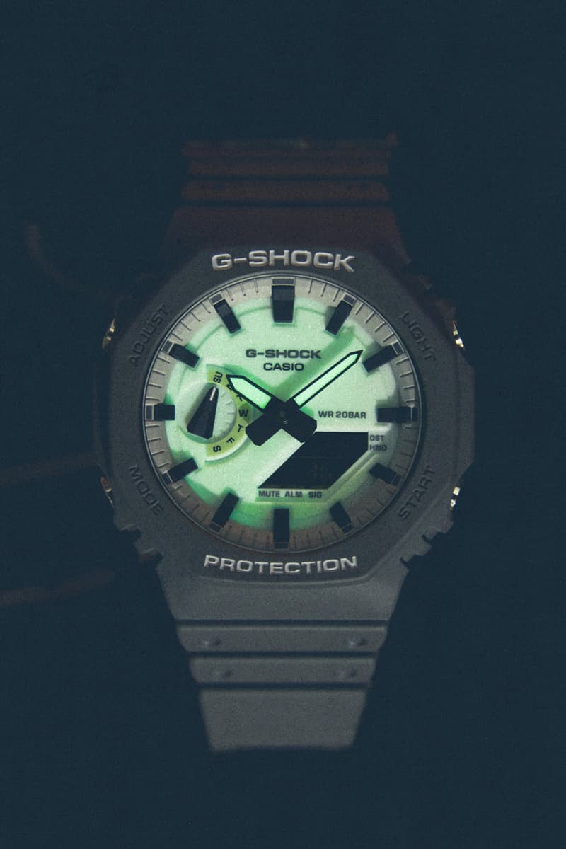 G-SHOCK Hidden Glow Watch Collection DW-6900HD-8 GA-700HD-8A GA-2100HD-8A Glow-in-the-Dark Accent Green Neon 