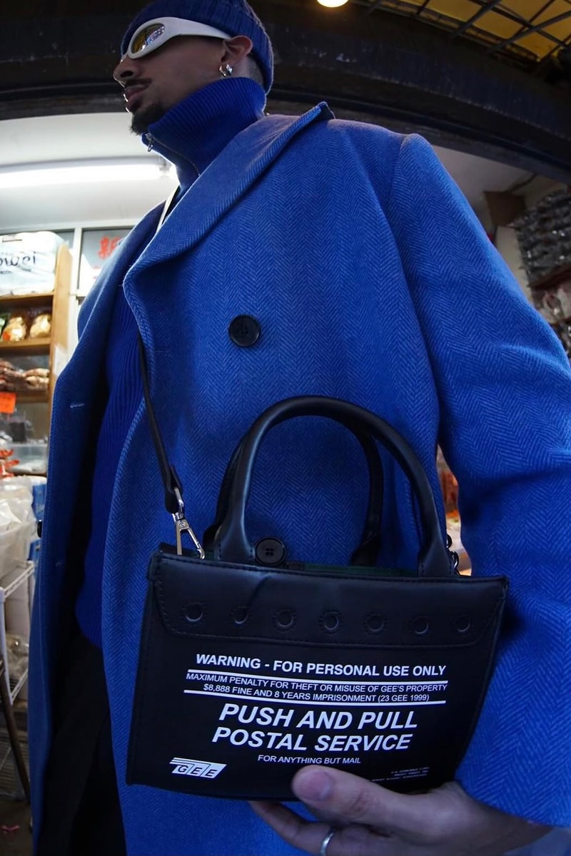 giancarlo cipri product design gee mail courier bag leather tote over the body shoulder usps flat mail tray inspiration launch website